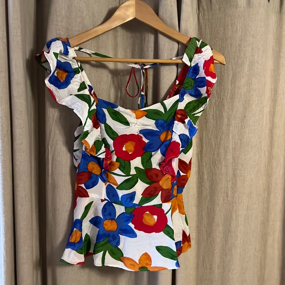 watercolor floral top